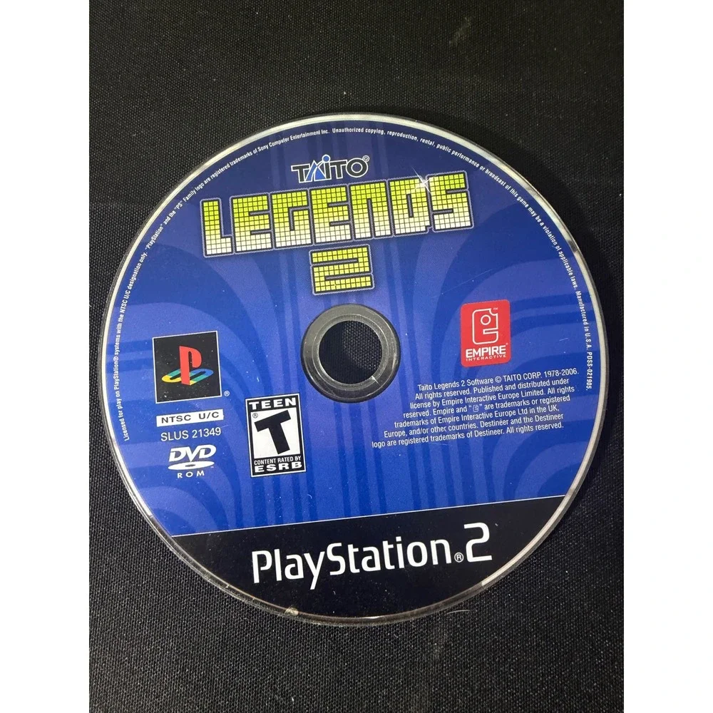 Taito Legends 2 PS2 Disc‎ Only Blue EUC Arcade Classics Compilation SLUS 21349